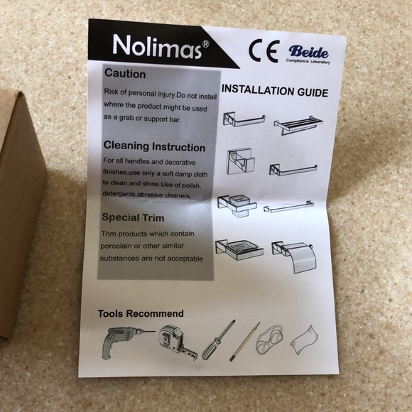 NWT Nolimas black anti-rust towel /anything hooks - Picture 8 of 11